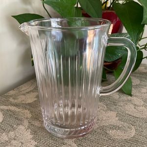 Light Pink Glass Pitcher Vintage